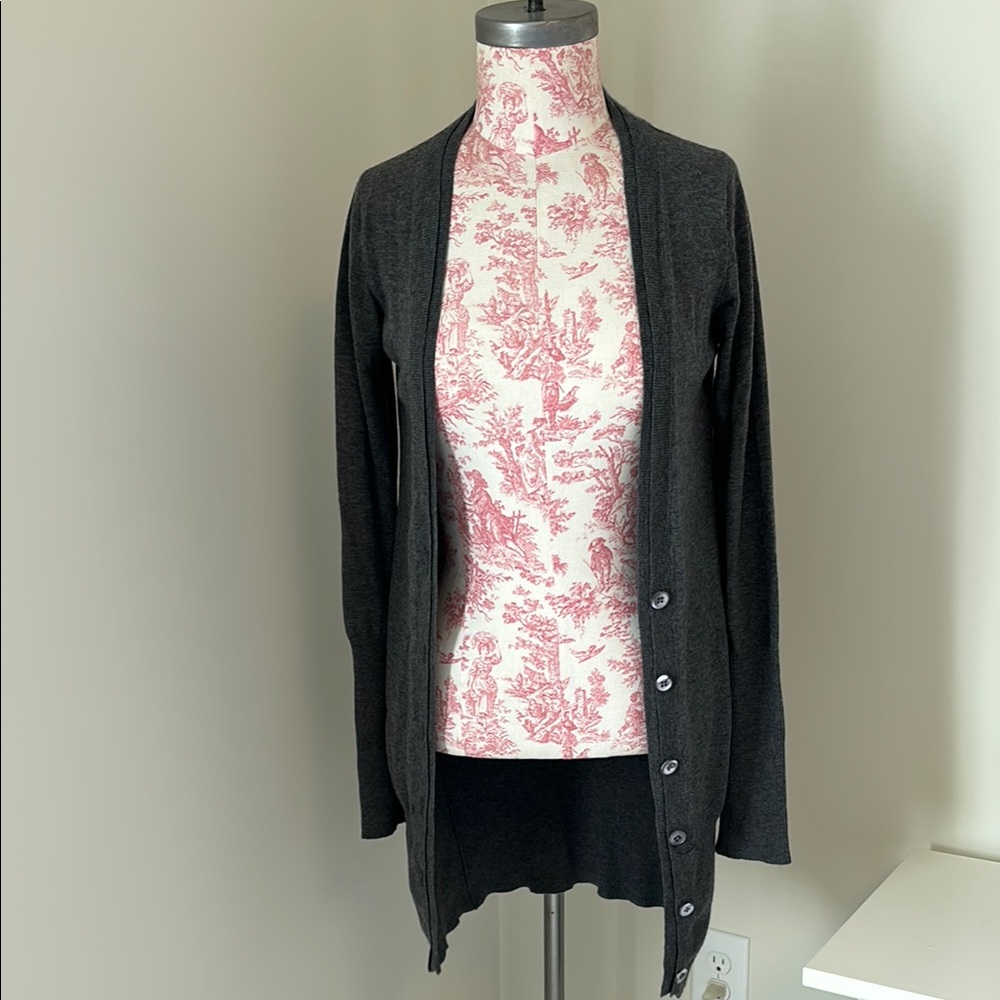 Holt Renfrew Gray Cardigan Sweater